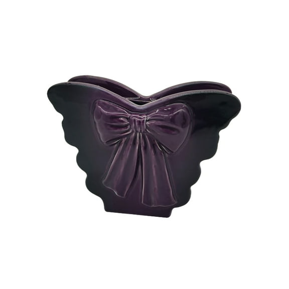 Butterfly Shape Rustic Vases for Home Decor，Ceramic Vase for Dining Table Decor，Decorative Vase 5.9 IN，Style 1