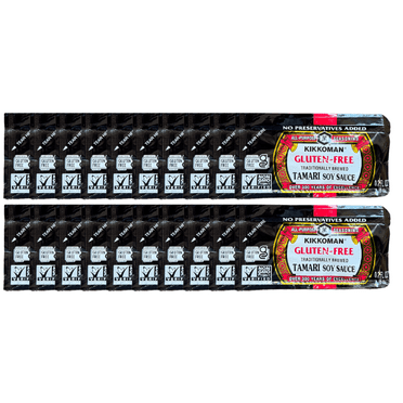 Kikkoman Gluten-Free Tamari Soy Sauce .2 Fl oz Each 20 Packets Kosher OU