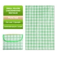 thumbnail image 6 of Comefolife Extra Large Picnic Outdoor Blanket,59.05"*39.37"Waterproof Foldable Blankets Gingham Picnic Mat for Beach, Camping Grass Lawn Park Accessories Cute Couples Gift(Green White), 6 of 8