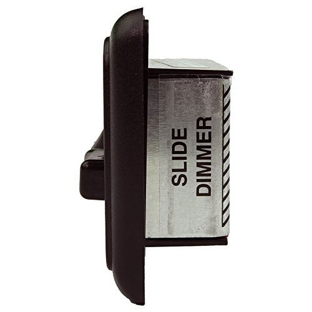 12 Volt DC Dimmer for LED, Halogen, Incandescent - RV, Auto, Truck, Marine,  and Strip Lighting - Long Shaft - Black