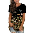 thumbnail image 1 of Pompotops Hauts Numériques Imprimé Météore pour Femmes T-Shirts Décontractés Col Rond T-Shirts Graphiques Manches Courtes Mode Été pour Femmes, 1 of 3