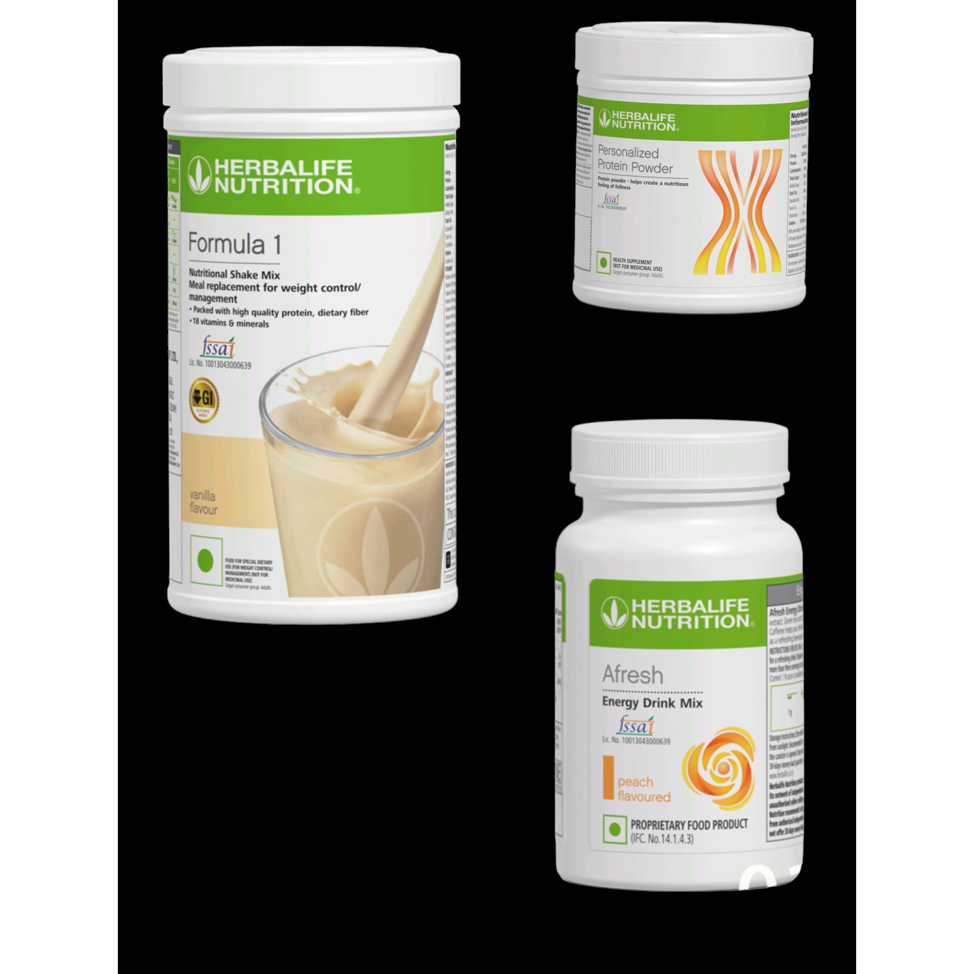 Herblife Nutrition Shake Mix Vanilla With Protein Powder 200 G And Afresh Peach With Free Shipping
