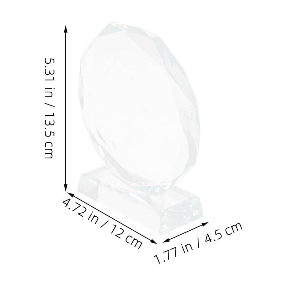 jojofuny 1Pcs Octagonal Transparent Crystal Glass Trophy for Corporate Awards and Personal Milestones 13.5x12x4.5in