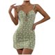 thumbnail image 1 of Vestido sin mangas floral con espalda abierta y lazo estampado a media cintura con tirantes a la moda para mujer Pompotops  ghjkhdj2216, 1 of 1