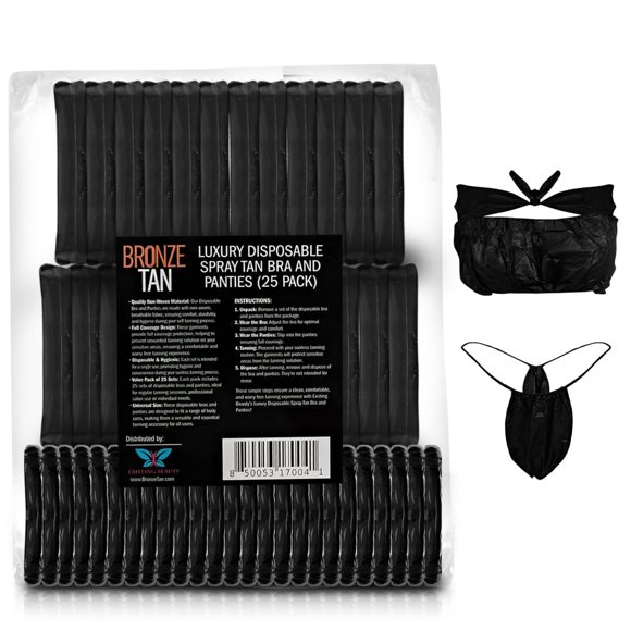 Bronceado Ropa Interior Desechable para Bronceado en Spray - Ropa Interior No Tejida Transpirable Higiénica de Total - Ideal para Salones Profesionales y Uso Doméstico Ajuste Universal - Paquete de