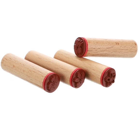 WHAMVOX 4 Pcs Vintage Seal Crafting Stamps Decorative Student Use