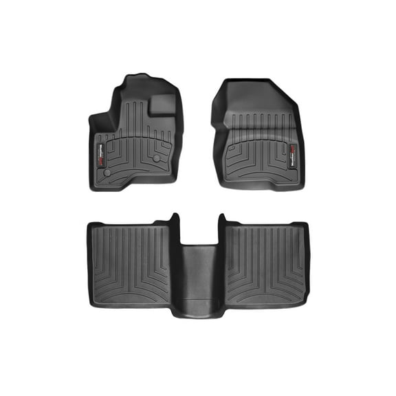 WeatherTech Custom Fit FloorLiners compatible with 2009-2010 Ford Flex - 1st & 2nd Row, Black