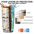 thumbnail image 7 of 20oz Tumblers Vintage Halloween Icons Pattern Stainless Steel Vacuum Insulated Double Wall Travel Tumbler Cups Mug with Lid and Straw,Cleaning Brush for Cold & Hot Drinks, 7 of 7