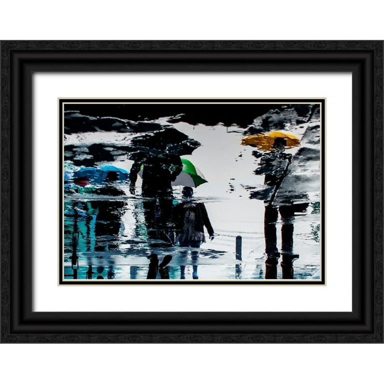 Khemkum, Ekkachai 32x23 Black Ornate Wood Framed with Double