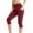 Wine, variant on Lyrcatrment Womens Capri Yoga Pants with Pockets High Waisted Stretchy Belly Control Side Pocket Summer Casual Cropped Leggings