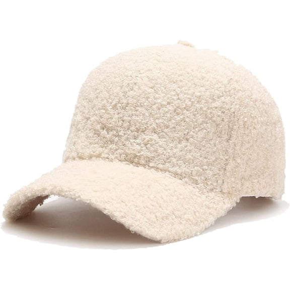 YooGuoGuo Winter Baseball Cap for Women Lamb Wool Solid Color Warm Golf Hats for Outdoor Travel Adjustable Hat