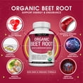 thumbnail image 3 of Organic Beet Root Powder Tablets - 2040mg Natural Nitric Oxide Beets to Support, Energy, Black Pepper Better Absorption, Non-GMO, for Men Women, 90 Tablets, 3 of 5
