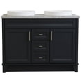 thumbnail image 3 of BELLATERRA HOME LLC 49 Double sink vanity in Dark Gray finish with Gray granite and rectangle sink, 3 of 21