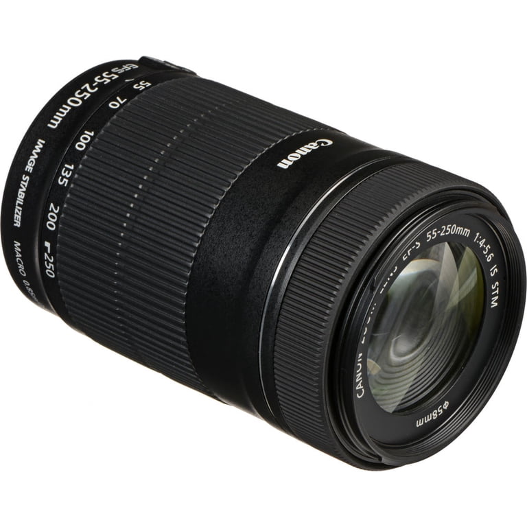 Canon EF-S 55-250mm f/4-5.6 IS STM Lens (8546B002) + Shoulder Bag