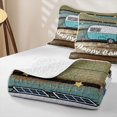 thumbnail image 4 of Castle Fairy Rustic Camper Quilt Full,Starry Night Full Bedspread Sets for Bedroom,Teal and Brown, 4 of 7