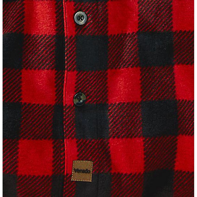 Men's Classic Flannel Shirt | Handcrafted USA | Red Buffalo | Small | Vermont Flannel