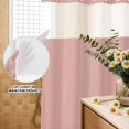 thumbnail image 3 of No Hook Shower Curtain, Pink Pure Color Shower Curtains for Bathroom with See Through Top Window, Aesthetics Contemporary Luxury Waterproof & Washable Bath Curtain Extra Long 72"x96", 3 of 9