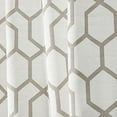 thumbnail image 2 of Nicole Miller Hexa Geometric Print Hidden Tab/Rod Pocket Top Light Filtering Curtain Panel Pair, 54"x108", Natural, 2 of 7