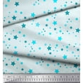 thumbnail image 3 of Soimoi Green polyester Crepe Fabric Stars Star Print Fabric by Yard 52 Inch Wide, 3 of 3