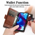 thumbnail image 4 of Allytechgroup Moto G Pure Wallet Case, RFID Blocking Cards Holder Vintage PU Leather Folio Flip Stand Shockproof Magnetic Closure Wallet Case for Motorola Moto G Pure, Darkbrown, 4 of 8