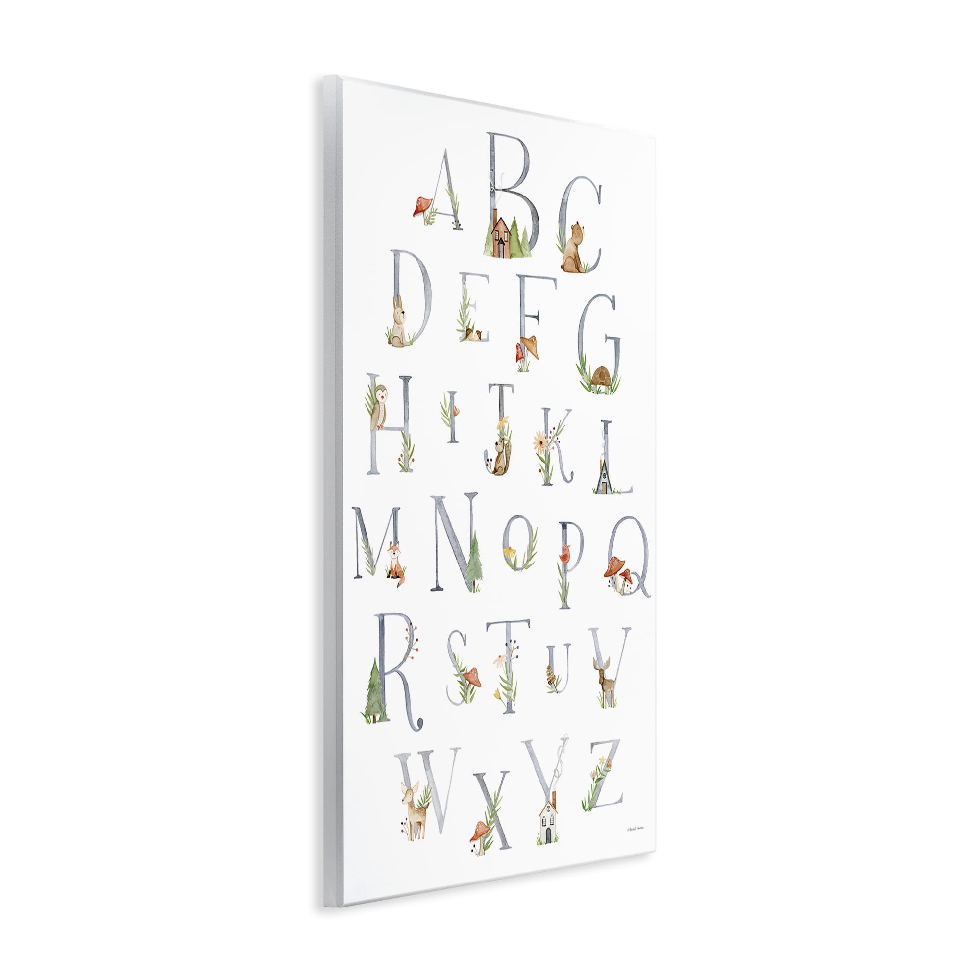 Stupell Industries Soft Cottage Alphabet Scenery Painting Unframed Art Print Wall Art, 10 x 15