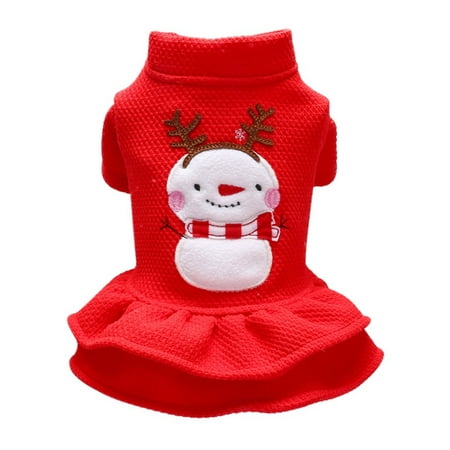 Taykoo Pet Dog Christmas Costume Princess Dress Clothes 2-legged Cute Apparel Christmas Outfit