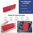 thumbnail image 3 of REAVEE 2 Pack Armless Reading Glasses for Men Women, Blue Light Blocking Readers Ultra Thin with Portable Case Black Red 3.5, 3 of 4