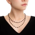 thumbnail image 4 of Collar Gargantilla Ametrinaa para Mujer con Piedra Negra Chapa de 18k, 4 of 4