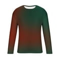 thumbnail image 5 of Men Shirts Mens Long Sleeve Tee Shirts Casual Stylish Gradient Color Fall Crewneck Basic Pullover Tops Winter Base Layer Blouses, 5 of 5