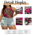 thumbnail image 5 of Cuteduck Women's Tops Summer Sleeveless Crew-Neck Plus Size Sexy Unique Leopard Print Casual Shirts 1X-4X, 5 of 9
