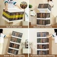 thumbnail image 6 of Fiuion Storage Bins with Lids Collapsible Storage Bins Plastic Storage Bins for Closet Organizer 8.4Gal Folding Storage Box Stackable Toy Storage Bins Containers for Organizing Storage Box with Door, 6 of 9