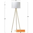 thumbnail image 4 of Tripod Base Floor Lamp with Matted Gold Finish, Drum Shade - 3-Way Twist Switch, 4 of 4