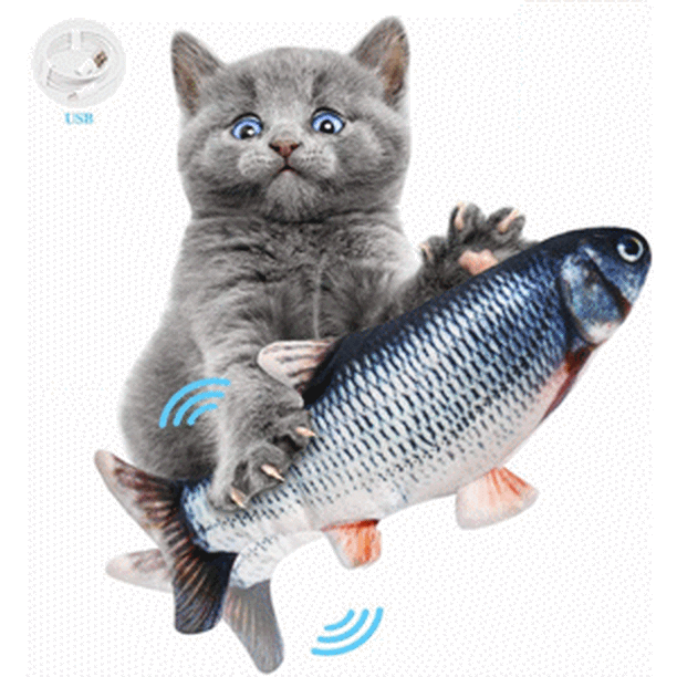 Download 2 Pack Realistic Moving Cat Kicker Fish Toy,Flopping Fish Cat Toy,Plush Interactive Cat Toys ...