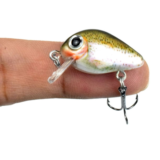 1.1 in / 0.06 oz Sinking Fishing Lures Hard Body Lures with Treble