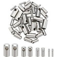 thumbnail image 2 of 40Pcs 1/2/3/4.1mm Stainless Steel Color Cord End Caps 304 Stainless Steel Leather End Cap Glue-in End Cap Cord Ends Cap Finding Kit for Jewelry Making, 2 of 9
