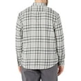 thumbnail image 4 of DOPI Men Long Sleeved Flannel Shirt Striped Shirt Men's Plaid Coat Autumn And Winter Daily Coat (available In Large And High Sizes), 4 of 5