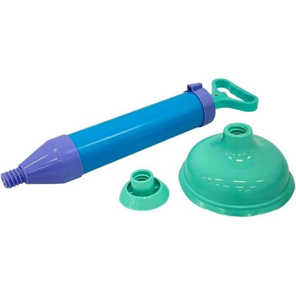 Drain Clearing Plunger Set with a Large 6-1/4" and Small 2-1/2" Plunger Head