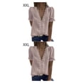 thumbnail image 4 of sweethay Camiseta de mujer de gasa con cuello en V Blusa de encaje Type7 NO7, 4 of 6