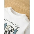 thumbnail image 3 of Newborn Baby Girl Clothes Letter Printed Long Sleeved Sweater + Cow Pattern Bell-bottomed Pants Set 2PCs Infant Fall Winter Outfits, 3 of 5
