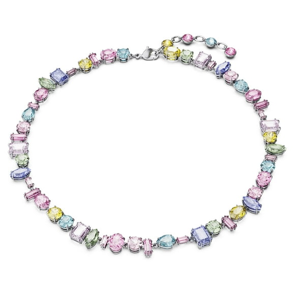 Collar Swarovski Gema con acabado en rodio multicolor