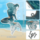 thumbnail image 5 of Arte de pared de sirena de metal, decoración rústica para colgar en la pared, decoración de sirena de metal azul, elegante escultura de sirena de 25 cm, 5 of 5