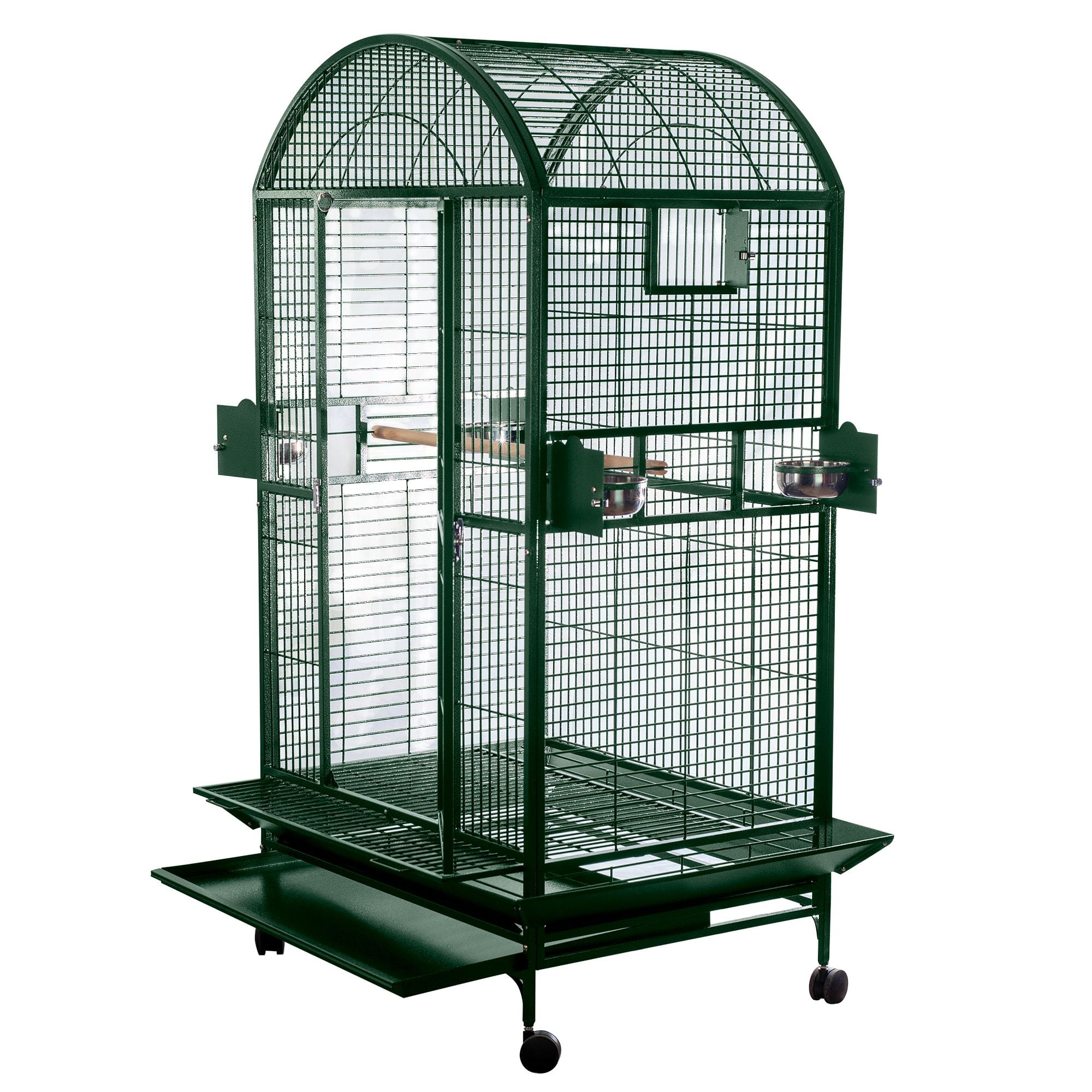 A&E Cage 9003628 Green 36 x 28 x 65 in. Extra Large Dome Top Bird Cage - 2 Box Set