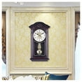 thumbnail image 3 of Traditional Chiming Pendulum Wall Clock,with Pendulum Battery Operated Silent Operation hree-dimensional Carving Fireplace Clock for Living Room Kitchen Office Shelf Décor, 3 of 5