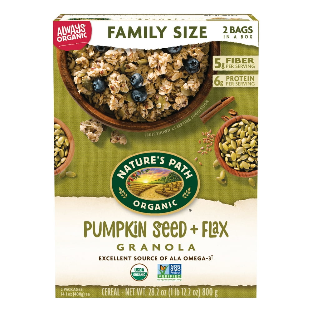 Nature's Path Organic Granola, Pumpkin Seed + Flax Granola, 28.2 oz Box