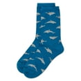 thumbnail image 3 of MeMoi Women's Dolphins Rayon from Bamboo Crew Socks - Womens - Female, 9-11, Celestial, 3 of 3