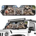 thumbnail image 2 of Yuyamidu Funny Sloth Driving Windshield Sunshade Car Sun Shade Heat Shield Sun Visor Mat for 1997-2017 Jeep Wrangler Rubicon Sahara TJ JK JKU 2/4 Doors, 2 of 7