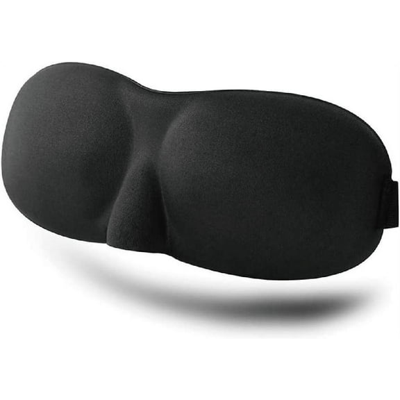 Secura Everyday Luxury Upgraded Contoured 3D Sleep Mask 3D Eye Cover No Pressure on Your Eyeballs, Create Total Darkness -Black