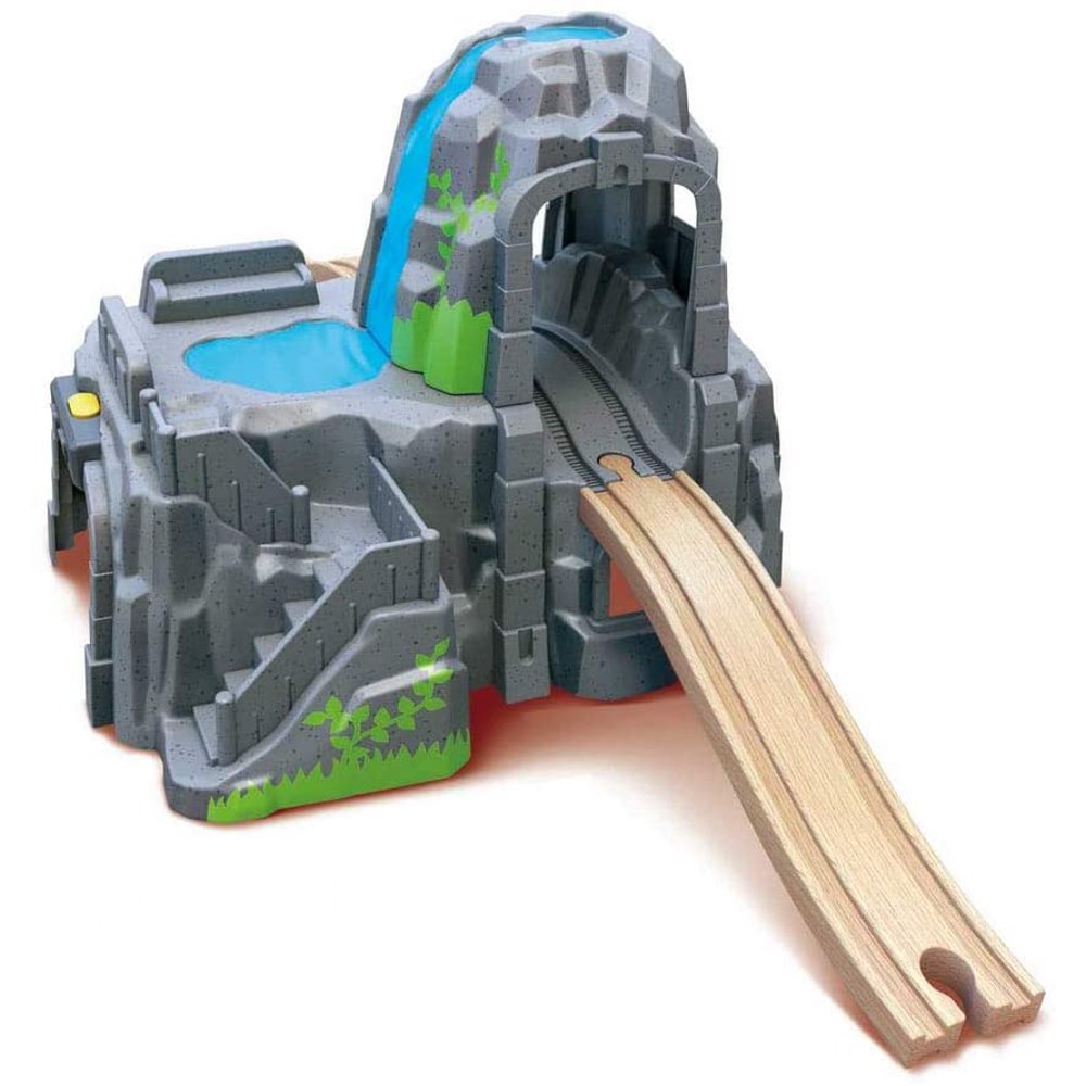 Hape Light and Sound Mountain Tunnel Toy Wooden Plastic Action Set 3