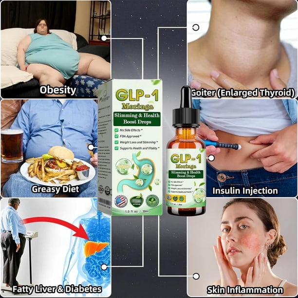 what is glp 1 moringa 2 Pcs HHVB GLP-1 Moringa & Health Boost Drops, Supplement Organic for Women  and Men