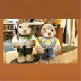 thumbnail image 5 of THHEIC Easter Decorations Bunny Figurines Tabletop Spring Decor, Rustic Straw Bunny with Carrot, Sisal Rabbit Statues Ornaments for Table, Home, Office, Kitchen, and Farmhouse, 5 of 9